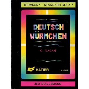 Deutsch Würmchen (1986, MSX, Hatier)