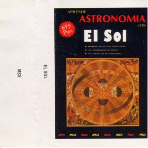 Aprende astronomía con El Sol (1986, MSX, Grupo de Trabajo Software (G.T.S.))