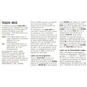 Teach MSX (1985, MSX, SoftWorld)