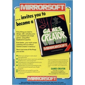 Games Creator (1985, MSX, Mirrorsoft)