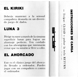 El Kiriki / Luna 3 / El Ahorcado (1985, MSX, Monser)