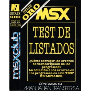 Test de Listados (1987, MSX, Manhattan Transfer)