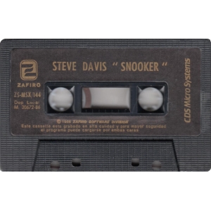 Steve Davis Snooker (1986, MSX, CDS Software)