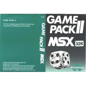 Game Pack II (1986, MSX, Aackosoft)