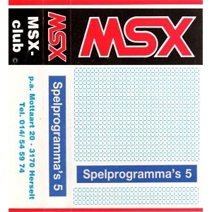 Spelprogramma's 5 (MSX, MSX Club België/Nederland)
