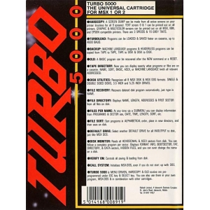 Turbo 5000 (1987, MSX, MSX2, Arcksoft)