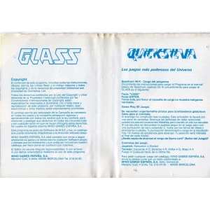 Glass (1985, MSX, Quicksilva)