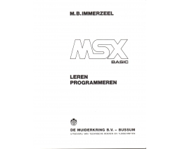 MSX BASIC Leren programmeren - De Muiderkring
