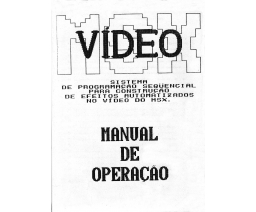 MSX Vídeo - Manual de Operação - Crisercomp Informatica (CSC)