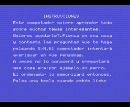 La Computadora Adivina (1985, MSX, Indescomp)