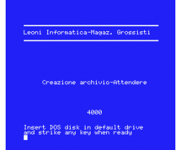 Gestione Magazzino Grossista (1986, MSX, Leoni Informatica)
