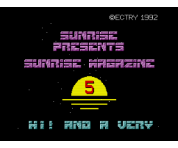 Sunrise Magazine 05 (1993, MSX2, Sunrise)