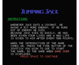Jumping Jack (1984, MSX, James Ralph)