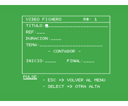 Ficheros domésticos (1985, MSX, Ace Software S.A.)