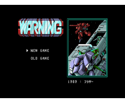 WARNING (1988, MSX2, Cosmos Computer)