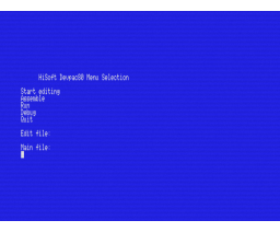 Devpac80 (1985, MSX, Hisoft)