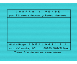 Compra y Vende (1985, MSX, Elisenda Arocas & Pedro Marqués)