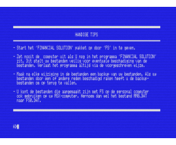 Financial Solution (1988, MSX2, System Technology)