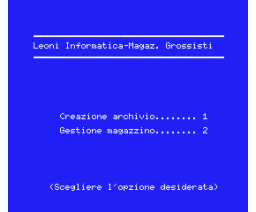 Gestione Magazzino Grossista (1986, MSX, Leoni Informatica)