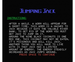 Jumping Jack (1984, MSX, James Ralph)