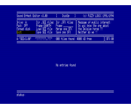PSG Sound Effects Editor (1991, MSX2, Fuzzy Logic)
