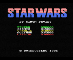 Star Wars (1986, MSX, The Bytebusters)