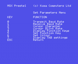 Communications with VIEWDATA (1984, MSX, Kuma Computers)