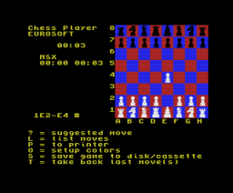 Chess Player (1988, MSX, Eurosoft)