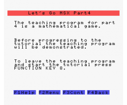Let's Go MSX - Part 4 (1984, MSX, SoftCat)