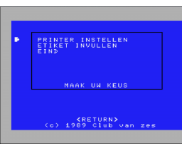 Etiketten Editor (1989, MSX2, Club van Zes)