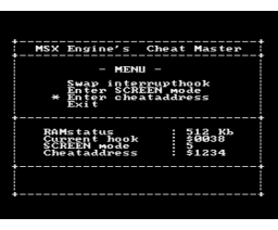 Cheat Master (1992, MSX2, MSX-Engine)