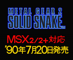 Metal Gear 2 - Solid Snake (Demo Version) (1990, MSX2, Konami)