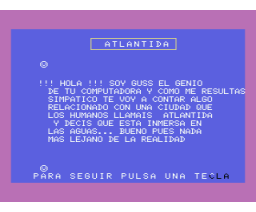 Guss en la Atlantida (1985, MSX, Creativos Editoriales)