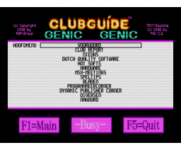 Cluibguide Compilatie (1990, MSX2, GENIC)