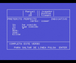 Ortografia-2: verbos (1986, MSX, Mind Games España)