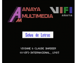 Selva de Letras (1985, MSX, Anaya Multimedia, Vifi International)