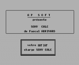 Hit Bit Calc (1985, MSX, AP Soft)