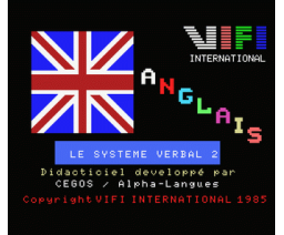 Anglais - Volume 2 Système Verbal (1985, MSX, Vifi International)