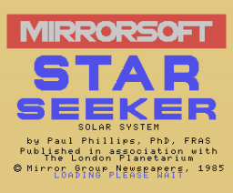 Star Seeker - Solar System (1984, MSX, Mirrorsoft)