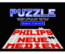 Puzzle Unsere Tierwelt (MSX2, Data Beutner)