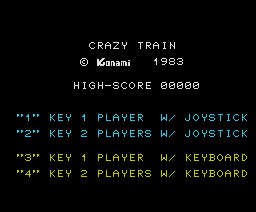 Crazy Train (1983, MSX, Konami)