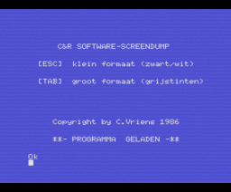 MSX Screendump (1986, MSX, C&R Software)