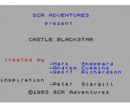 Castle Blackstar (1986, MSX, CDS Software)