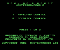 Soul of a Robot (1987, MSX, Mastertronic)