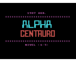 Alpha Centauro (1987, MSX, A.G.D.)