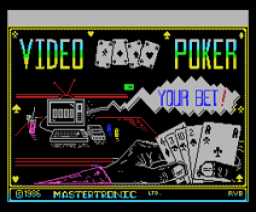 Las Vegas Video Poker (1986, MSX, Mastertronic)