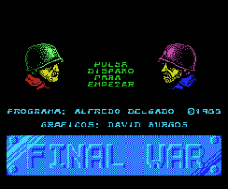 Final War (1988, MSX, Alfredo Delgado)