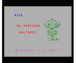 Rick the jumping Martian (1987, MSX, Edisoft)