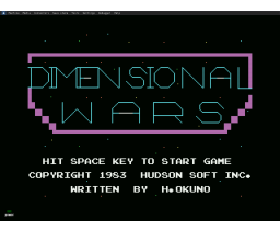 Dimensional Wars (1984, MSX, Hudson Soft)
