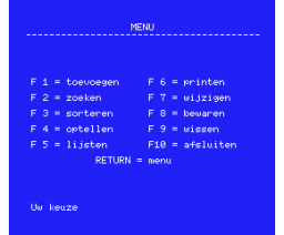 Adressenbeheer (1985, MSX, SoftWorld)